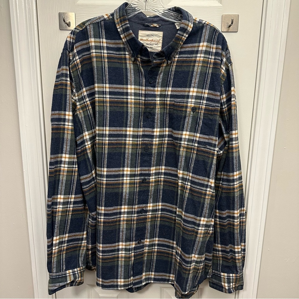 Weatherproof Plaid Button Down Shirt 2XL